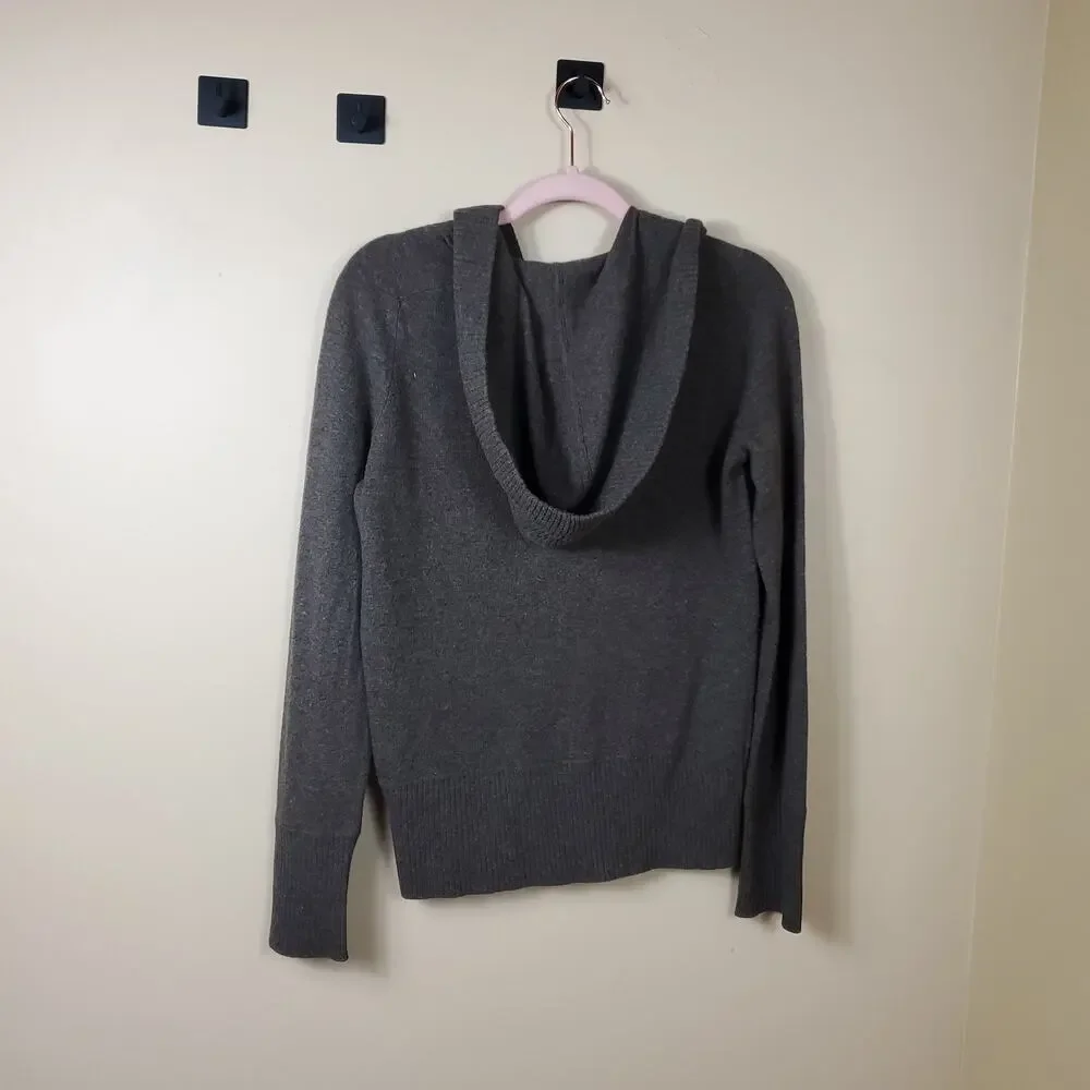 J Crew Wool Cashmere Sweater with Hood in Taupe Size S